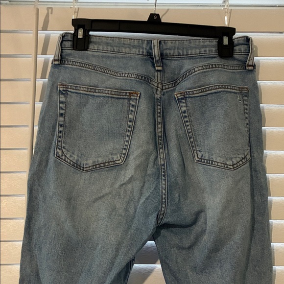 rag & bone Distressed Light Blue Straight Leg Jeans - Picture 10 of 12